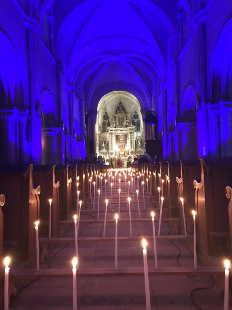 Eglise bougies Bernières sur mer